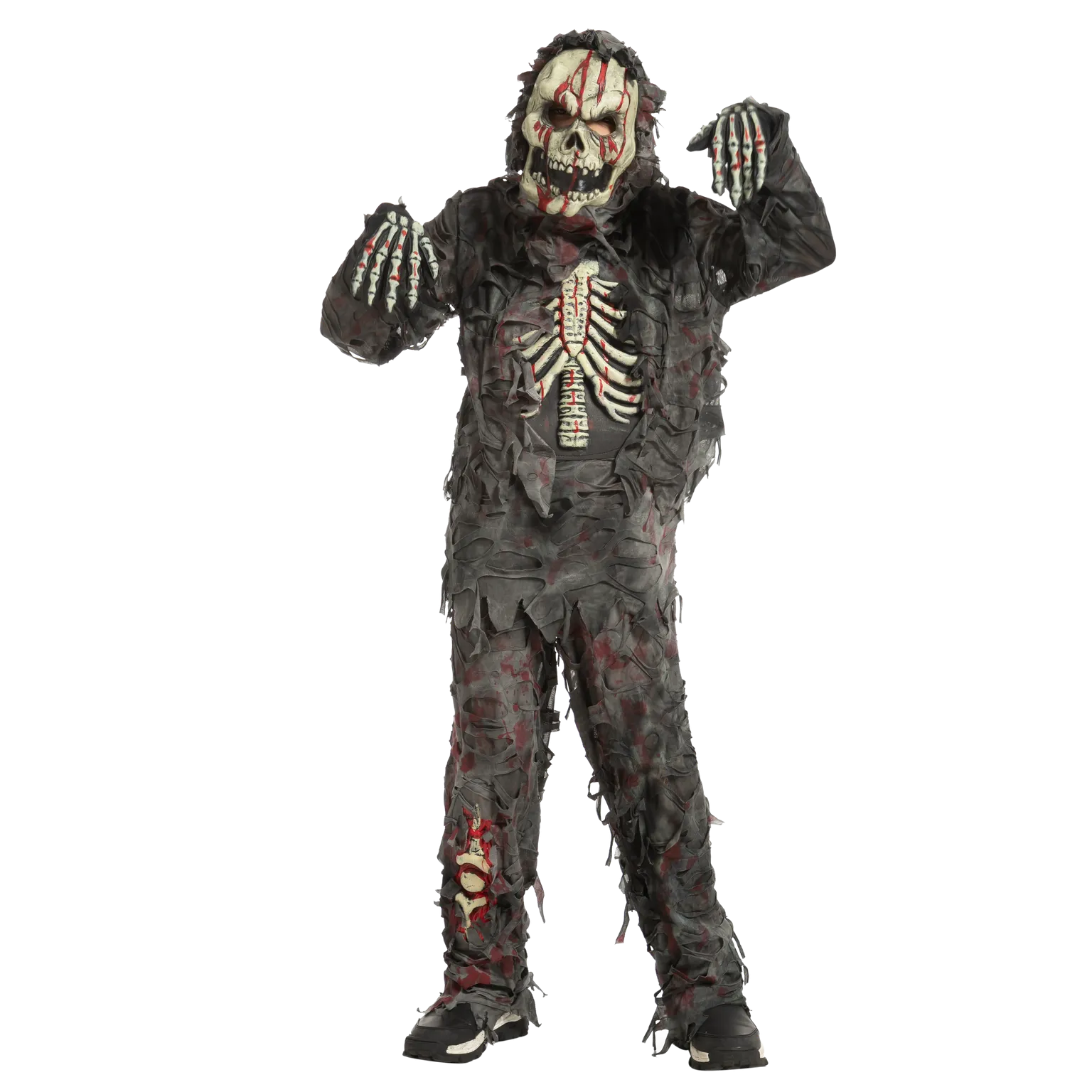 Scary Black Zombie Costume - Child