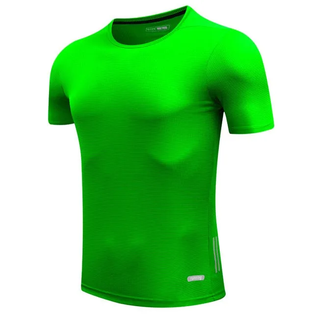 Shirt Homme Running Men Designer Quick Dry T-Shirts Running Slim Fit Tops Tees Sport Men 's Fitness Gym T Shirts Muscle Tee