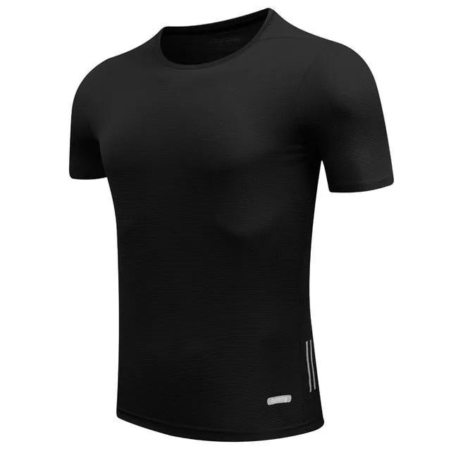 Shirt Homme Running Men Designer Quick Dry T-Shirts Running Slim Fit Tops Tees Sport Men 's Fitness Gym T Shirts Muscle Tee