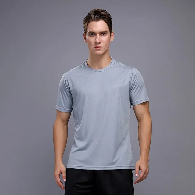 Shirt Homme Running Men Designer Quick Dry T-Shirts Running Slim Fit Tops Tees Sport Men 's Fitness Gym T Shirts Muscle Tee