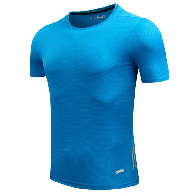 Shirt Homme Running Men Designer Quick Dry T-Shirts Running Slim Fit Tops Tees Sport Men 's Fitness Gym T Shirts Muscle Tee