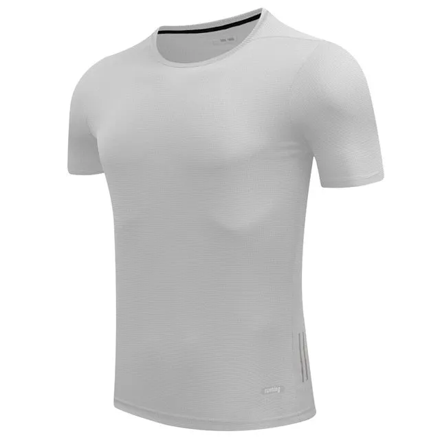 Shirt Homme Running Men Designer Quick Dry T-Shirts Running Slim Fit Tops Tees Sport Men 's Fitness Gym T Shirts Muscle Tee