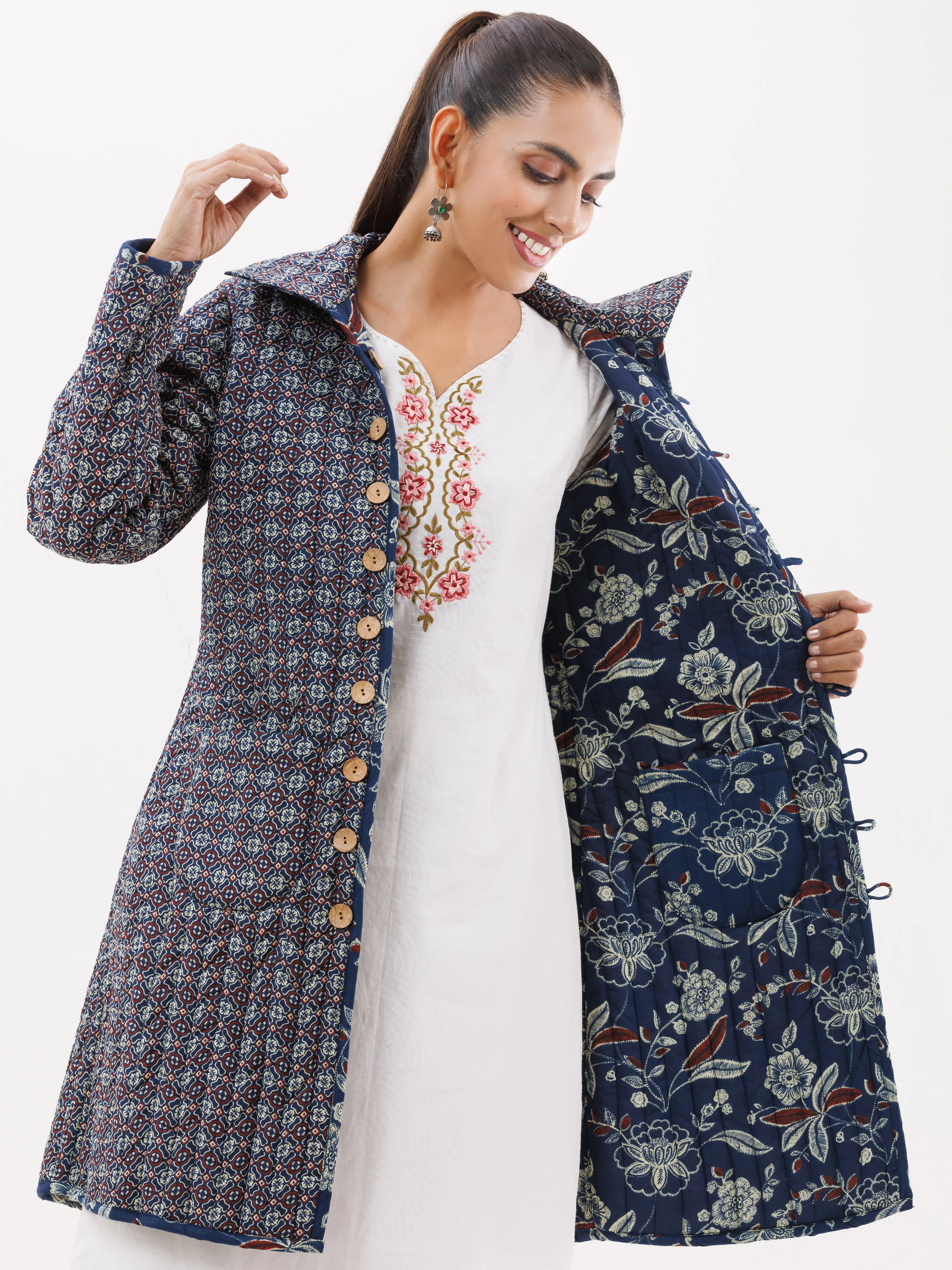 Shishir Ruma Quilted Reversible Jacket