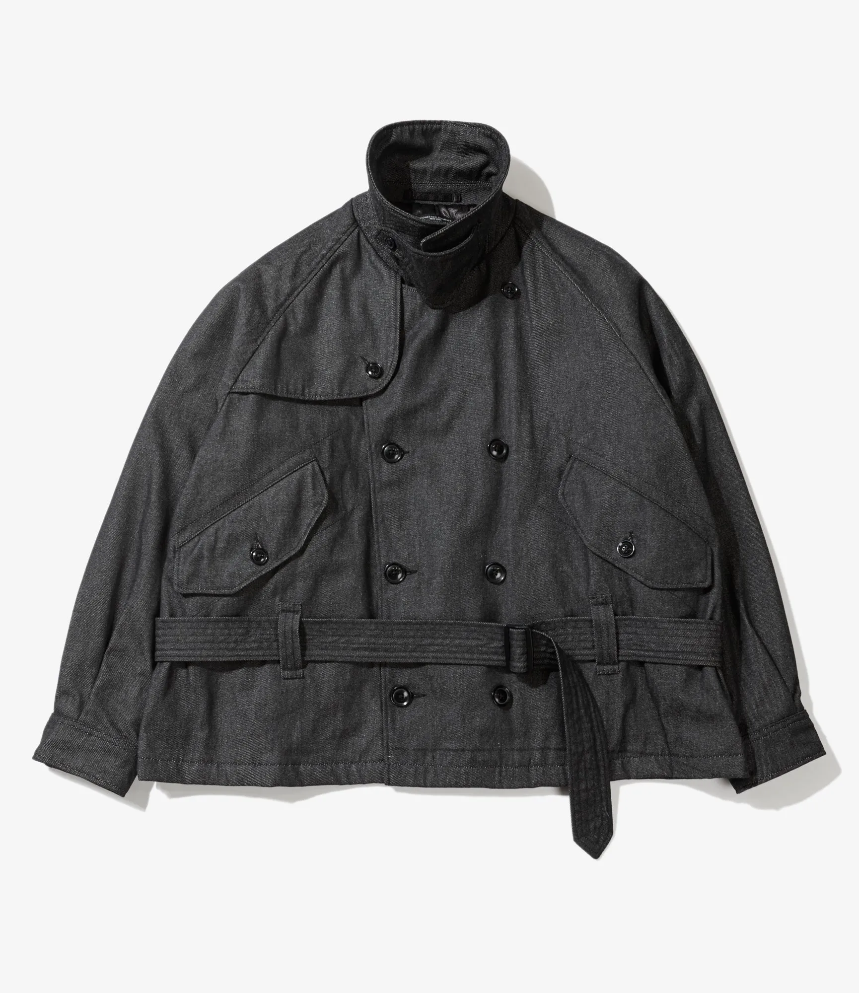 Short Trench Jacket – Black PC Denim