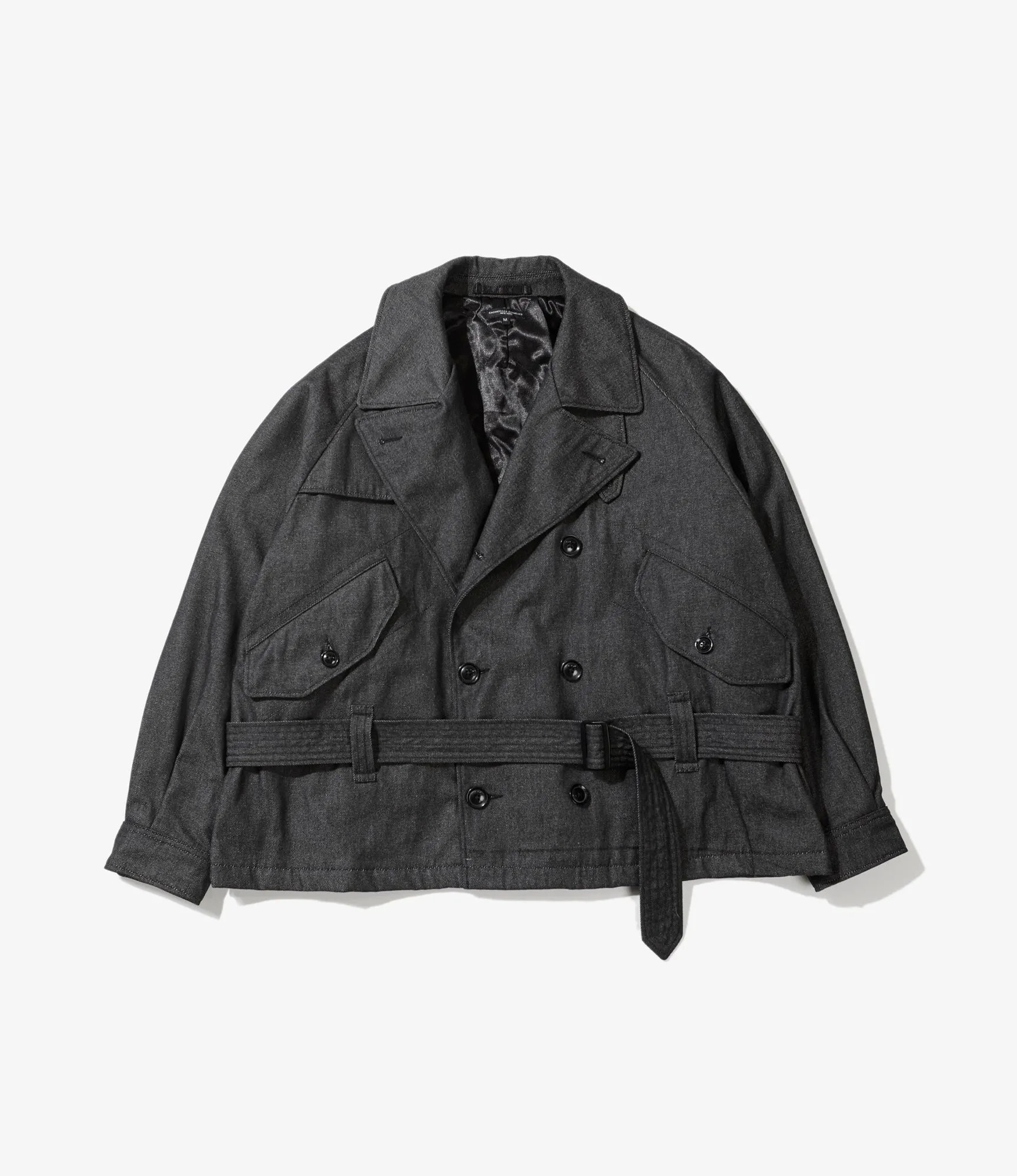 Short Trench Jacket – Black PC Denim