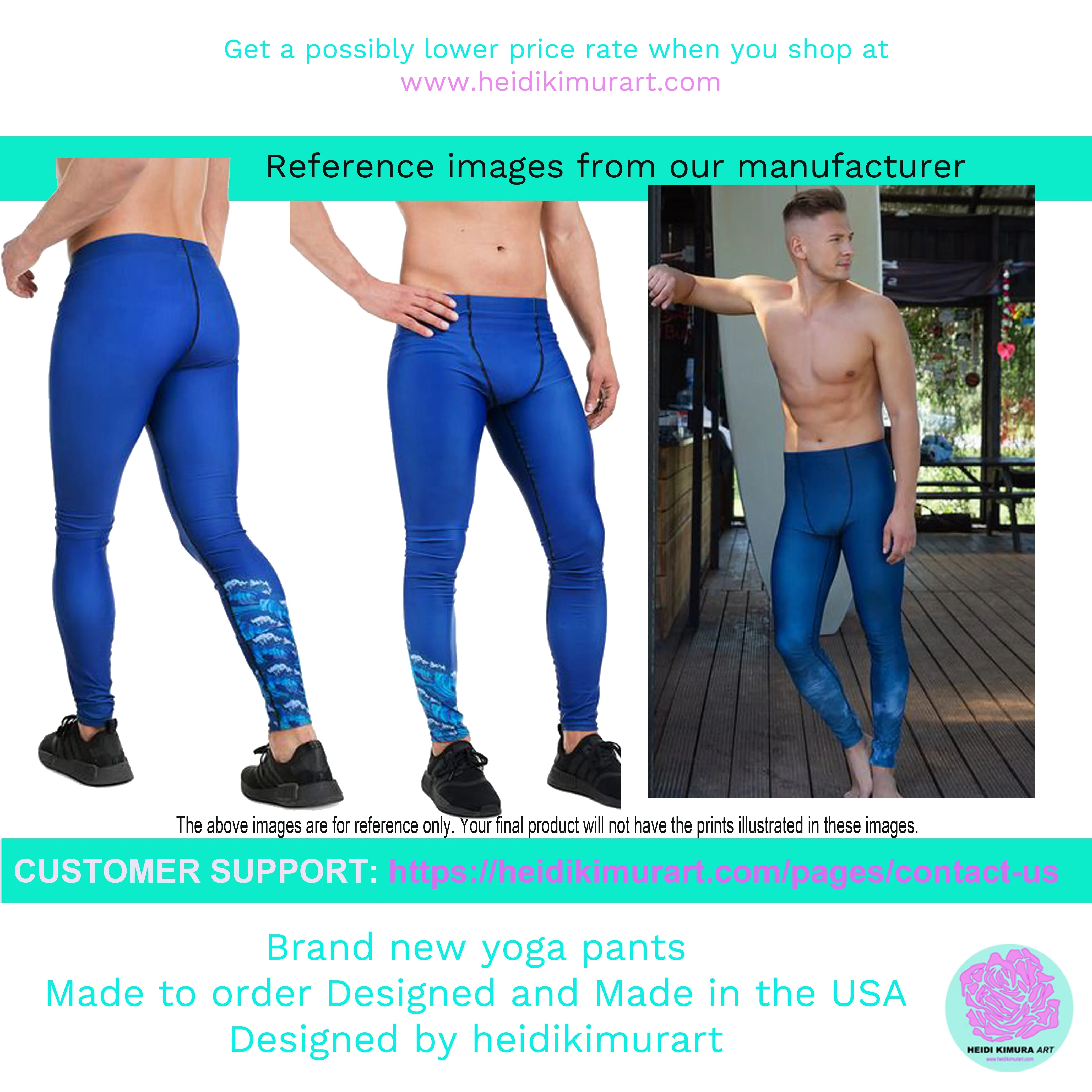 Sky Blue Solid Color Meggings, Sky Blue Solid Color Print Premium Spandex Men's Leggings Meggings - Made in USA/EU