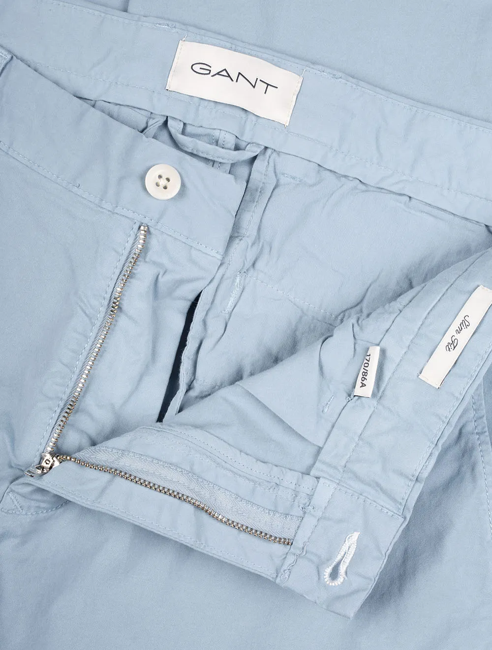 Slim Sunfaded Chinos Dove Blue