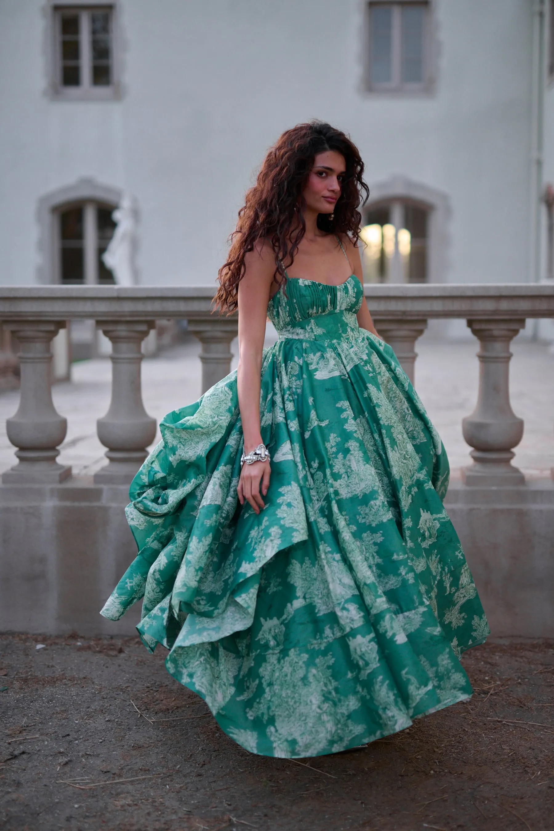 The Cedar Toile Roman Holiday Gown