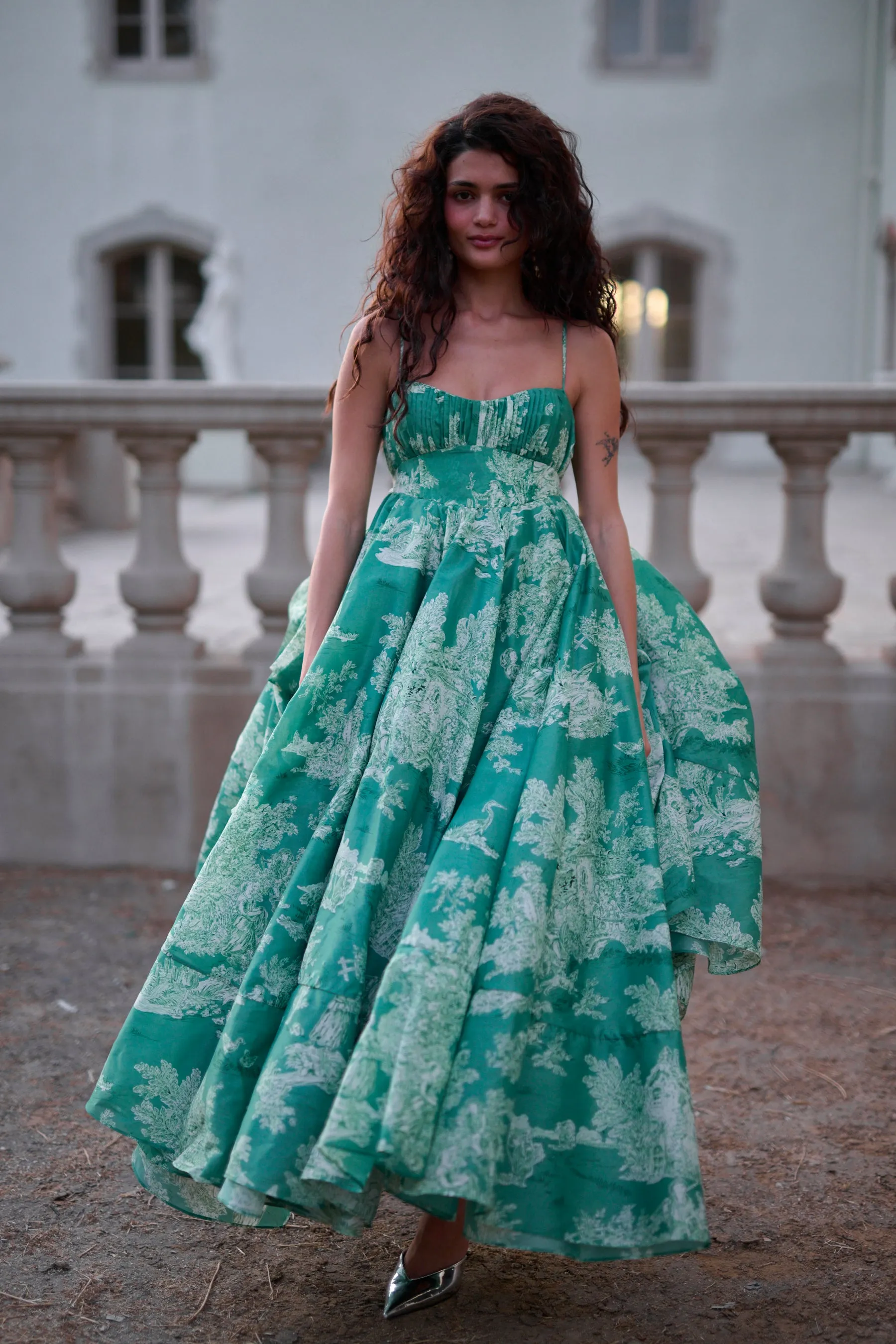 The Cedar Toile Roman Holiday Gown