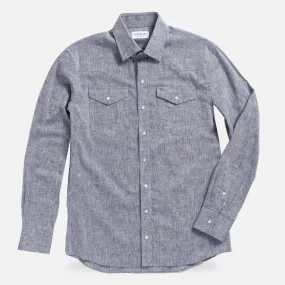 The Navy Blue Sandoval Western Custom Shirt