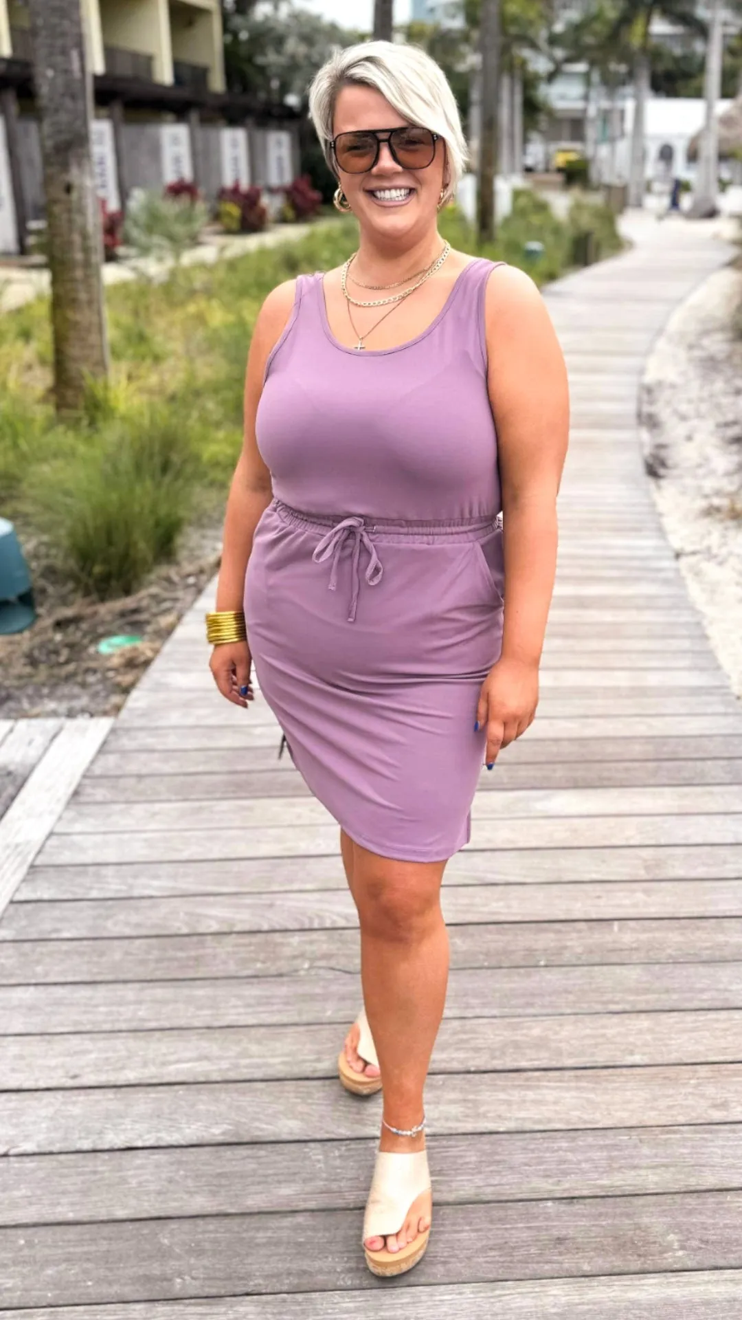 The Sophia Mauve Everyday Tank Dress by Salty Wave*