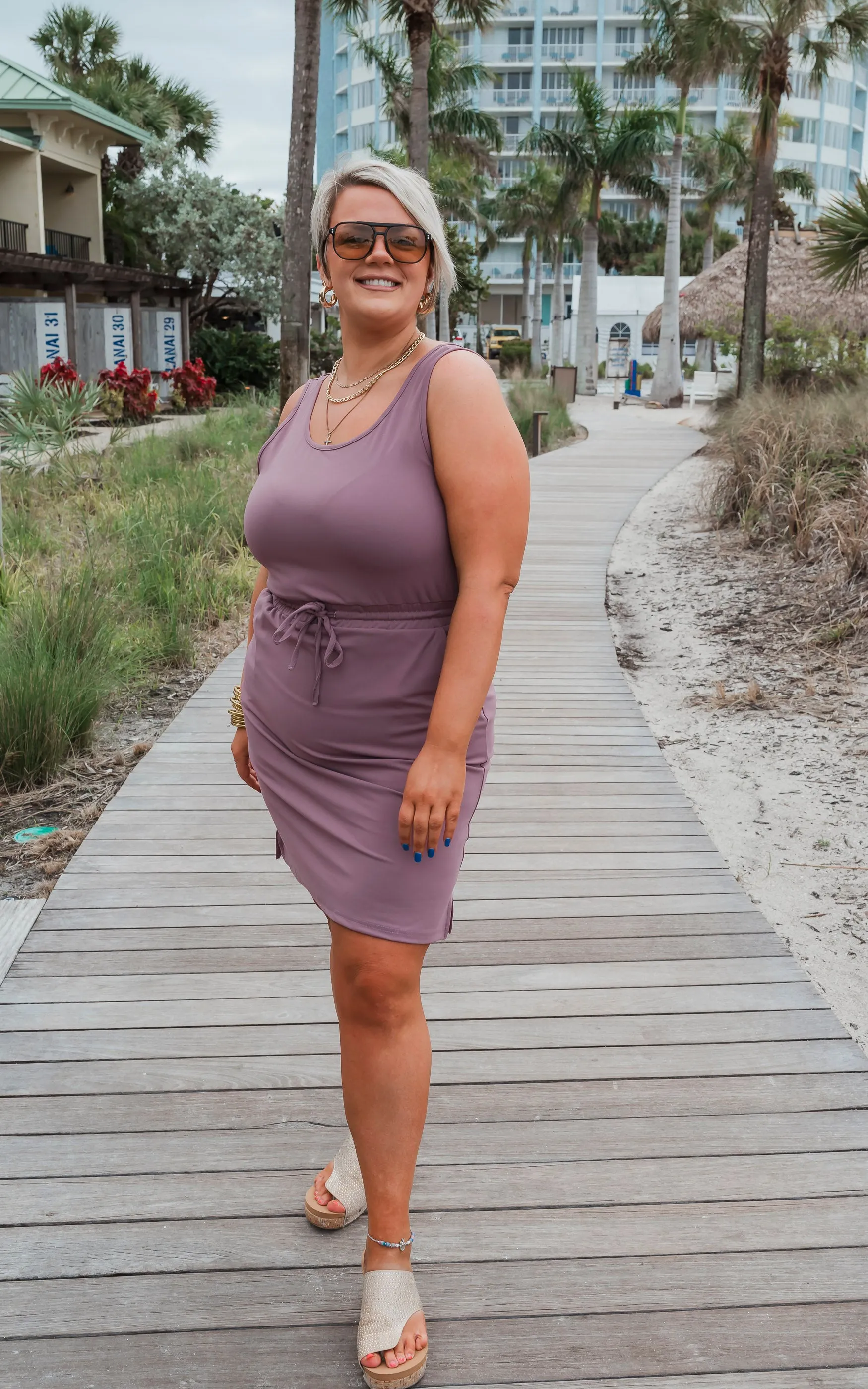 The Sophia Mauve Everyday Tank Dress by Salty Wave*