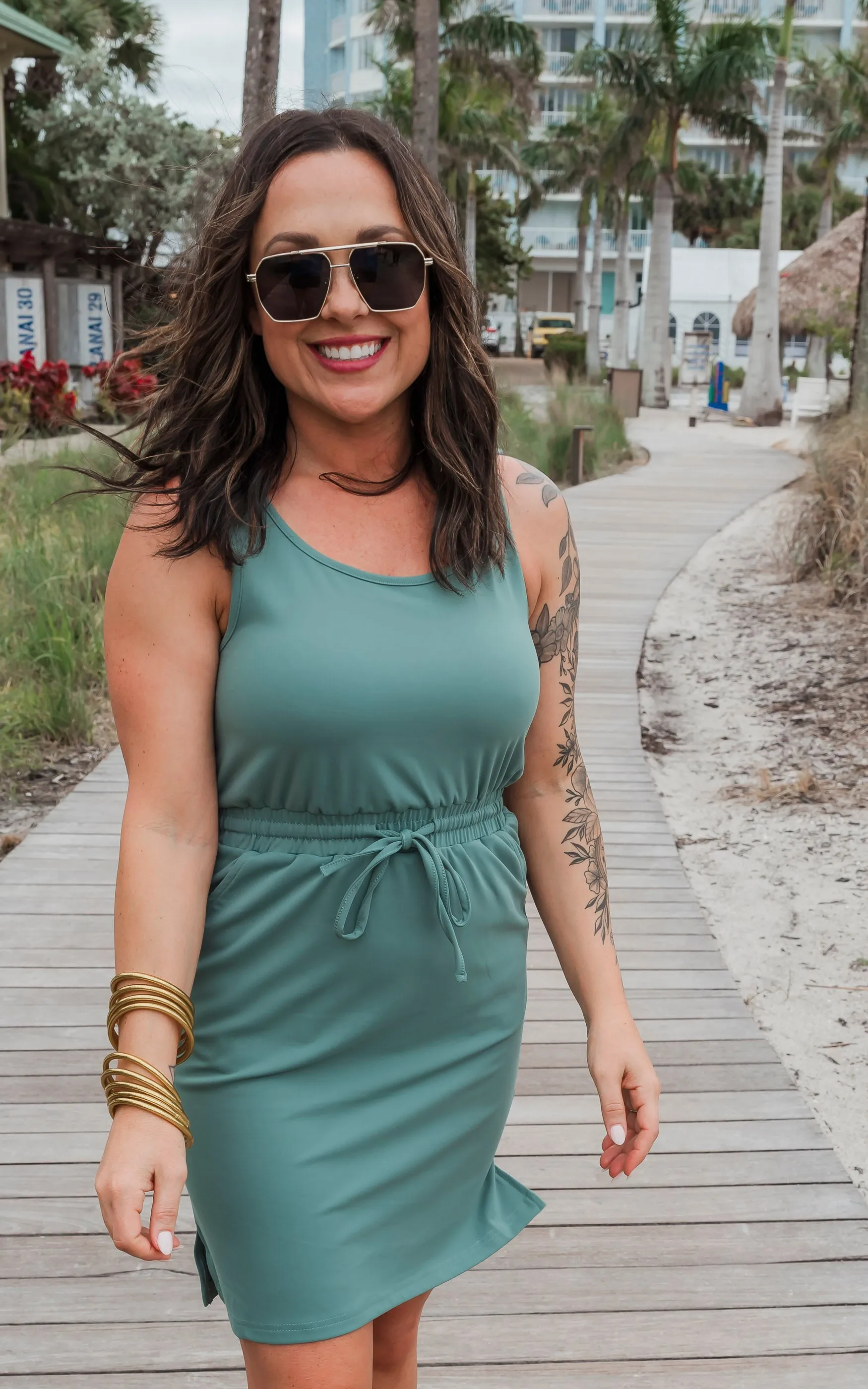 The Sophia Sea Moss Everyday Tank Dress by Salty Wave*