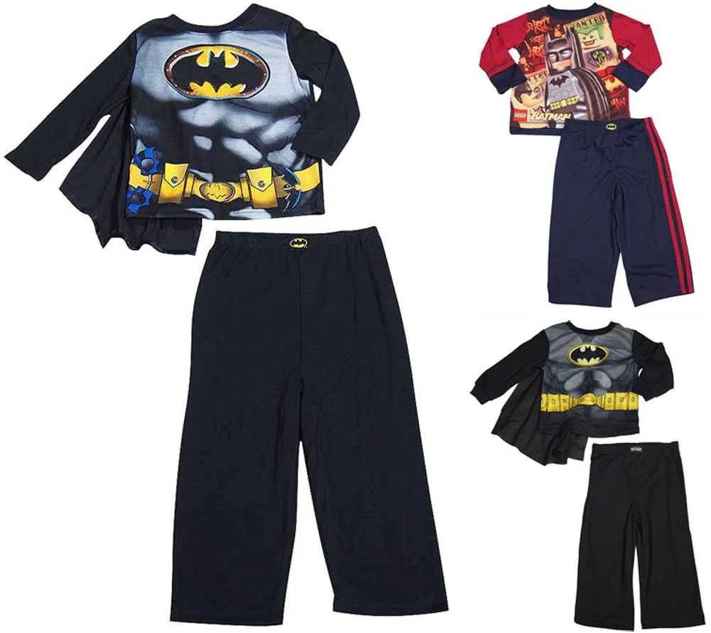 Toddler Boys Batman Long Sleeve 2 Piece Flame Resistant Pajamas Set, 37499