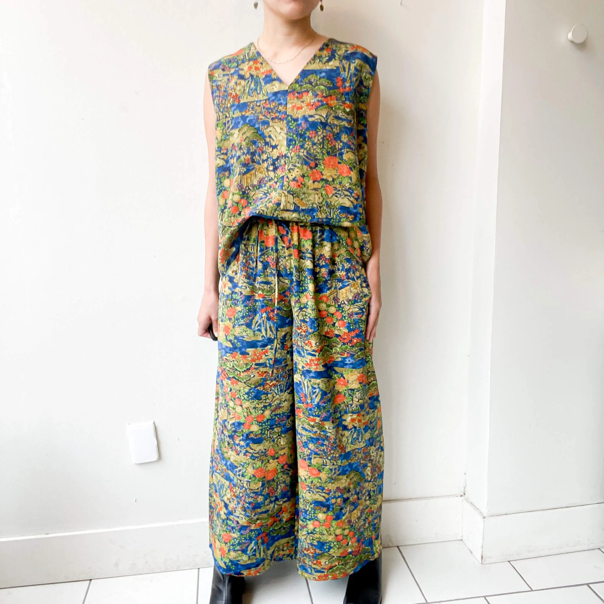 Tsumugi | Vintage Silk Kimono Two Piece | TP11 - Blue