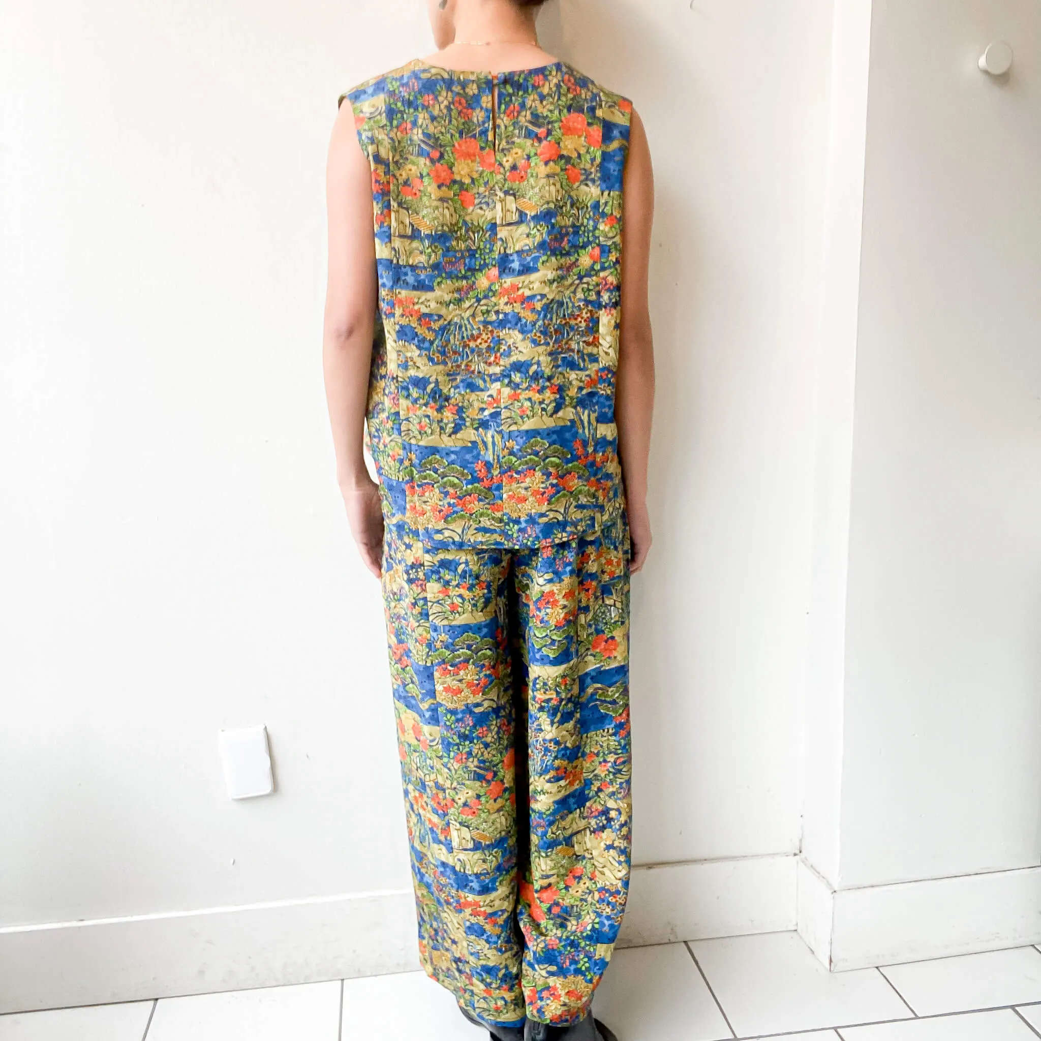 Tsumugi | Vintage Silk Kimono Two Piece | TP11 - Blue