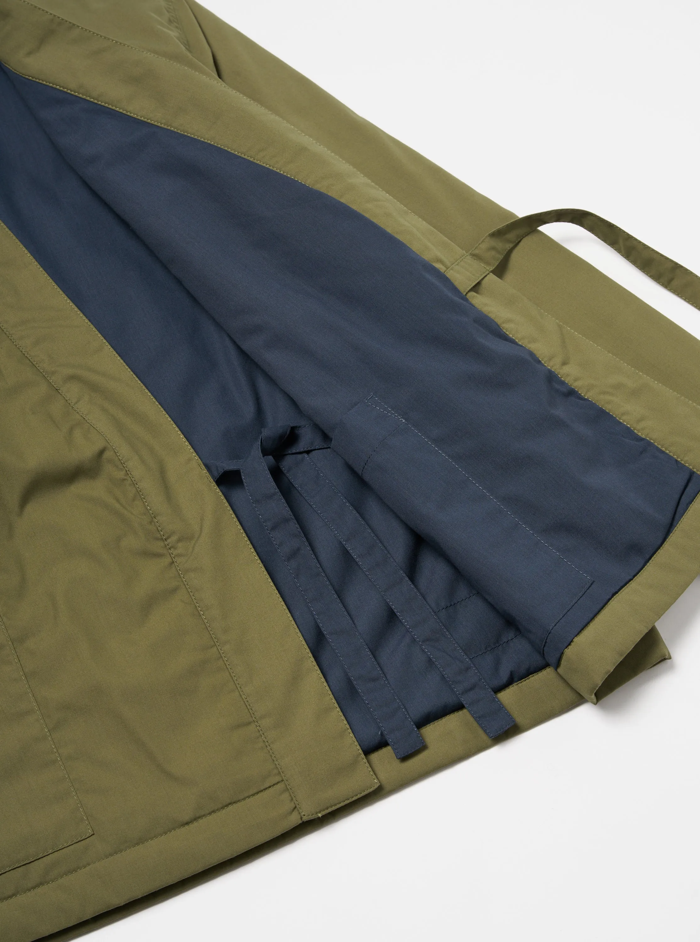 Universal Works Reversible Kyoto Work Jacket in Olive/Navy Recycled Polytech