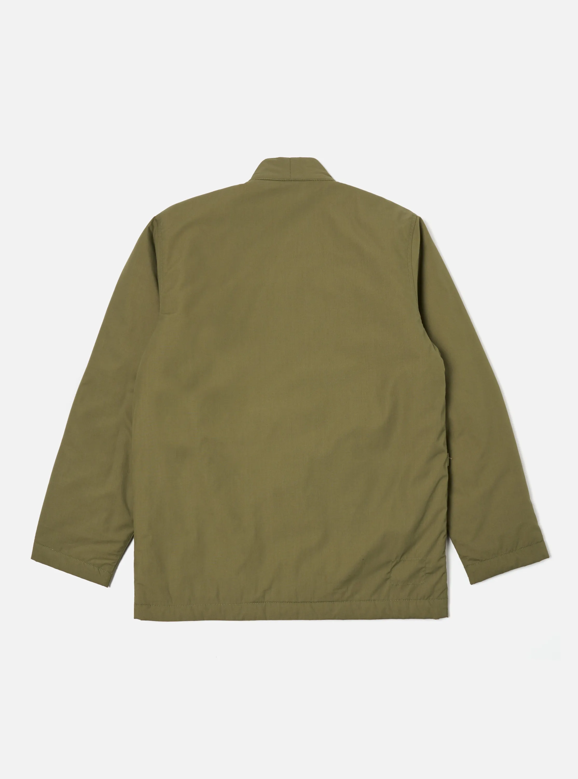 Universal Works Reversible Kyoto Work Jacket in Olive/Navy Recycled Polytech