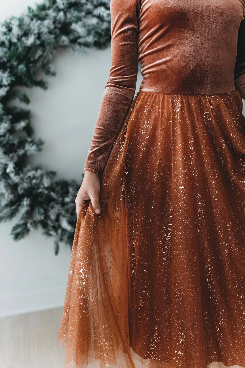 Velour Ballerina Dress (Women) - Cinnamon Spice (FINAL SALE)