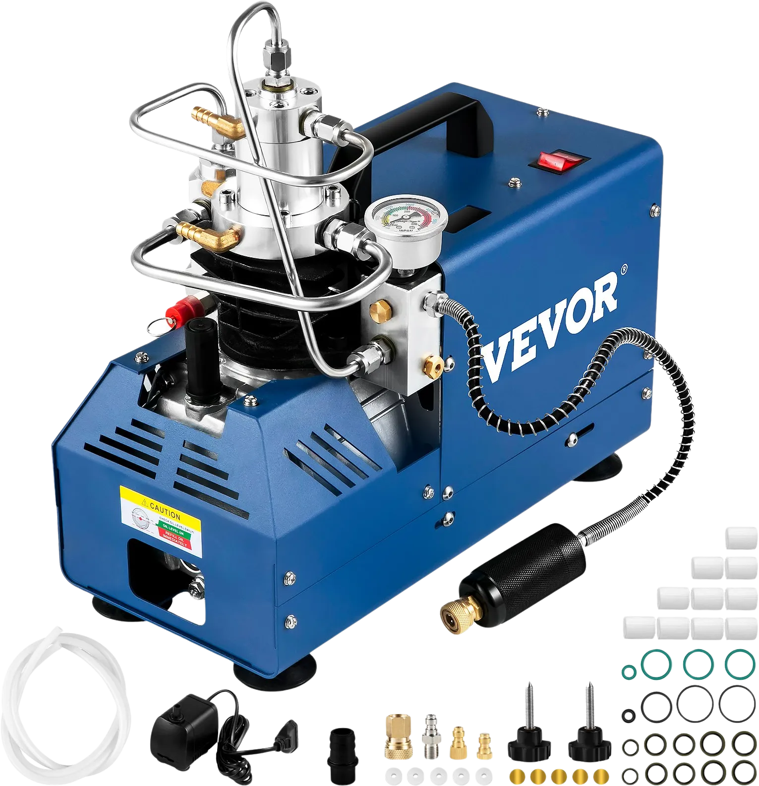 Vevor High Pressure PCP Air Compressor Manual Stop 4500PSI/30MPA/300Bar 1800W 110V New