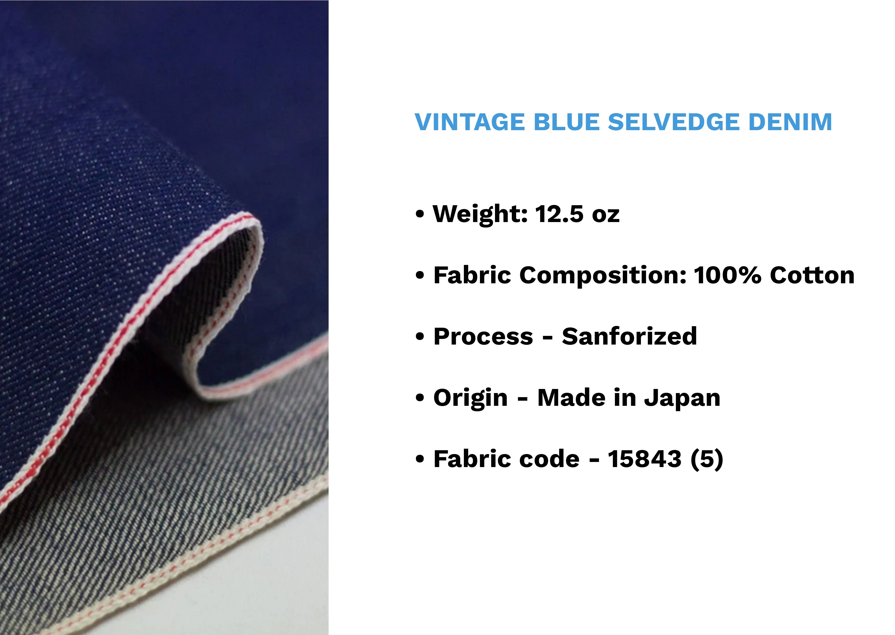 VINTAGE BLUE SELVEDGE DENIM *