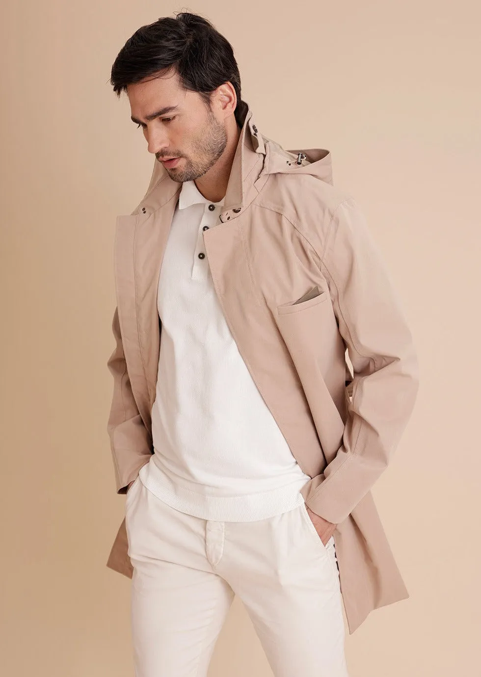 Waterproof Men's Trenchcoat - Beige