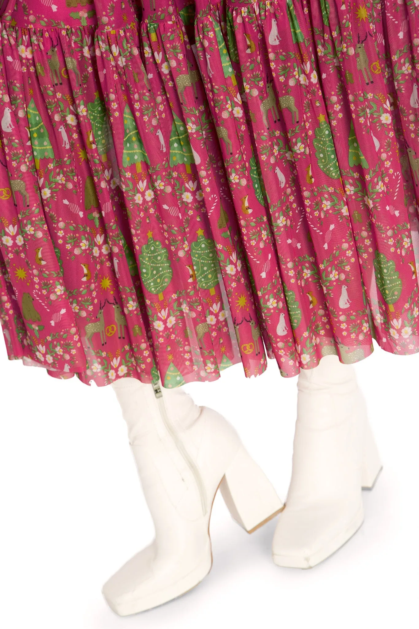 Wild Christmas Two Tier Sheer Midaxi Skirt