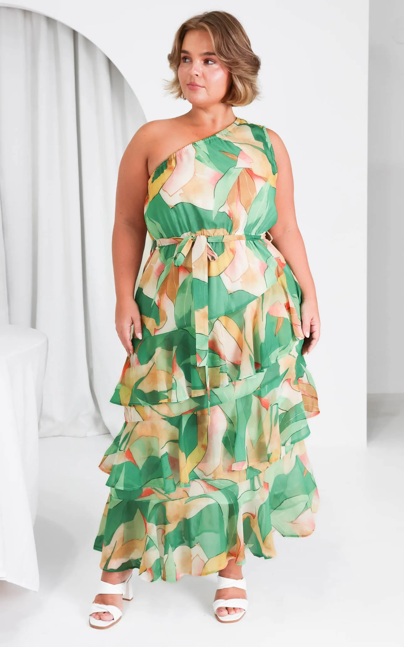 Willow Sleeveless Maxi Dress - Green Multi Print