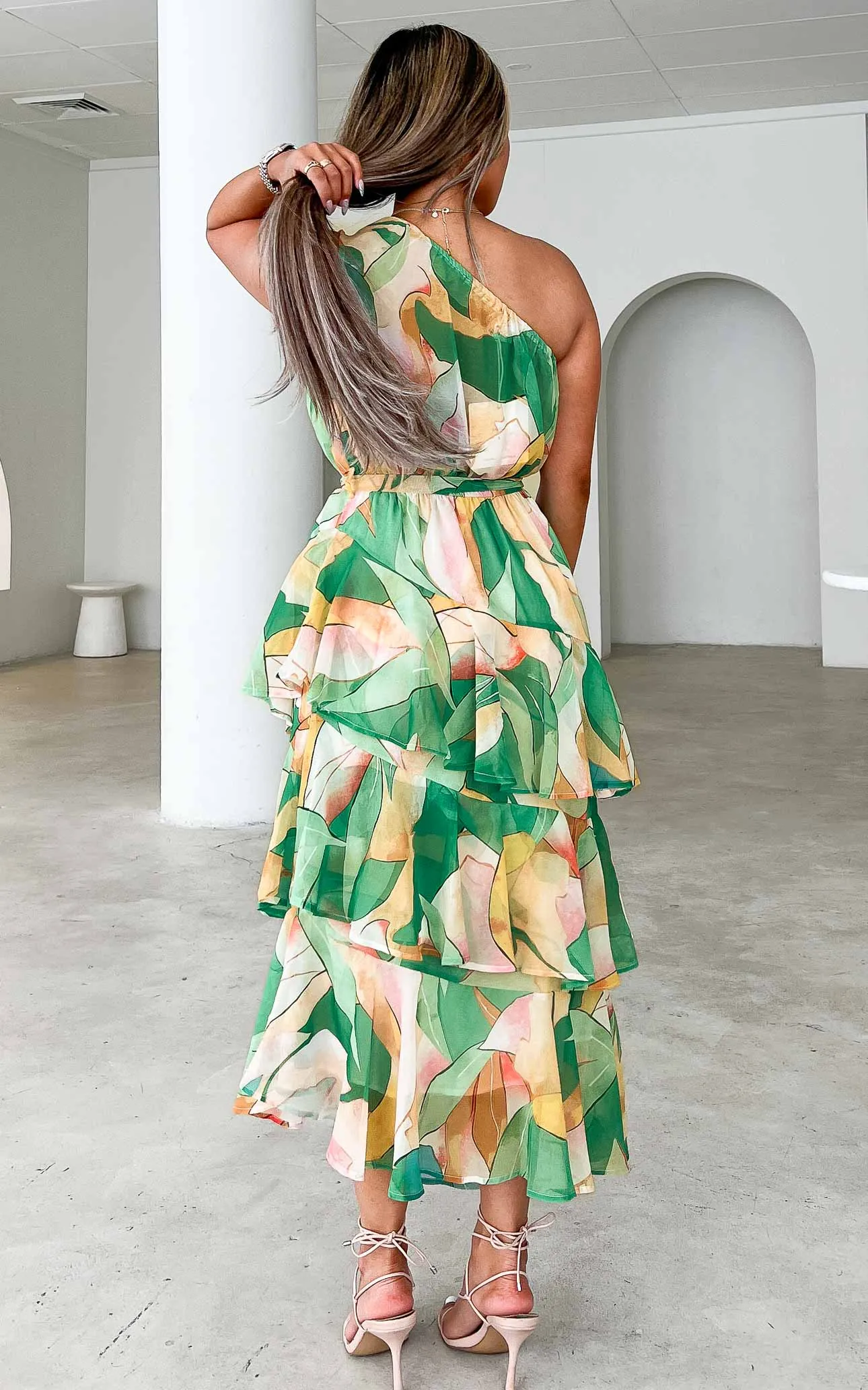 Willow Sleeveless Maxi Dress - Green Multi Print