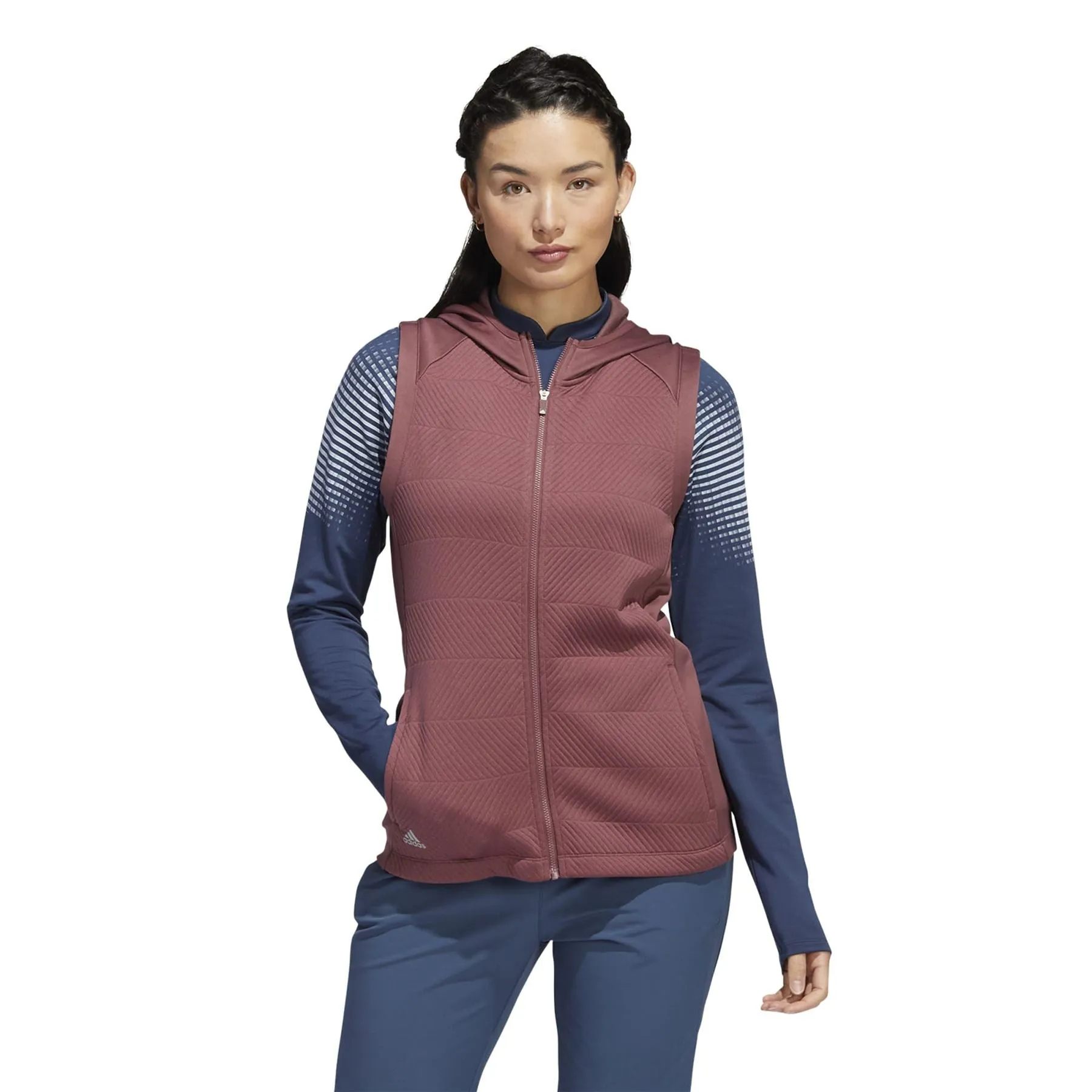 Womens Cold.RDY Full Zip Vest Quiet Crimson - AW22