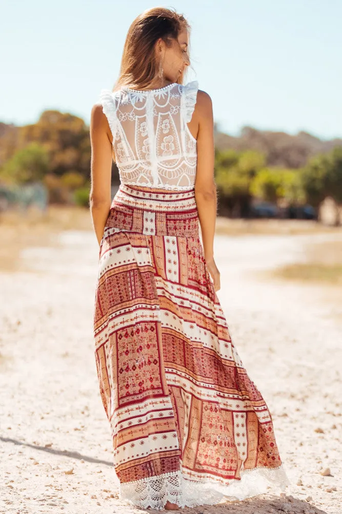 World Explorer Maxi Skirt