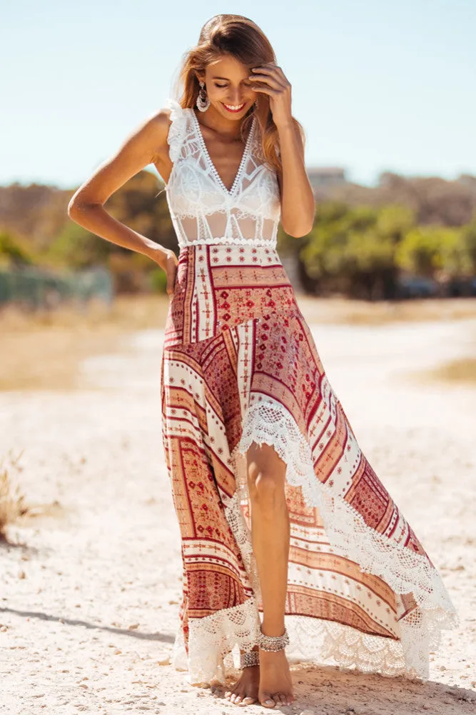 World Explorer Maxi Skirt