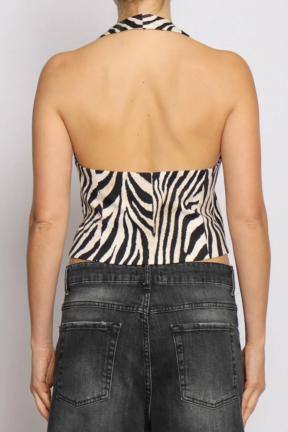 Zebra print vest